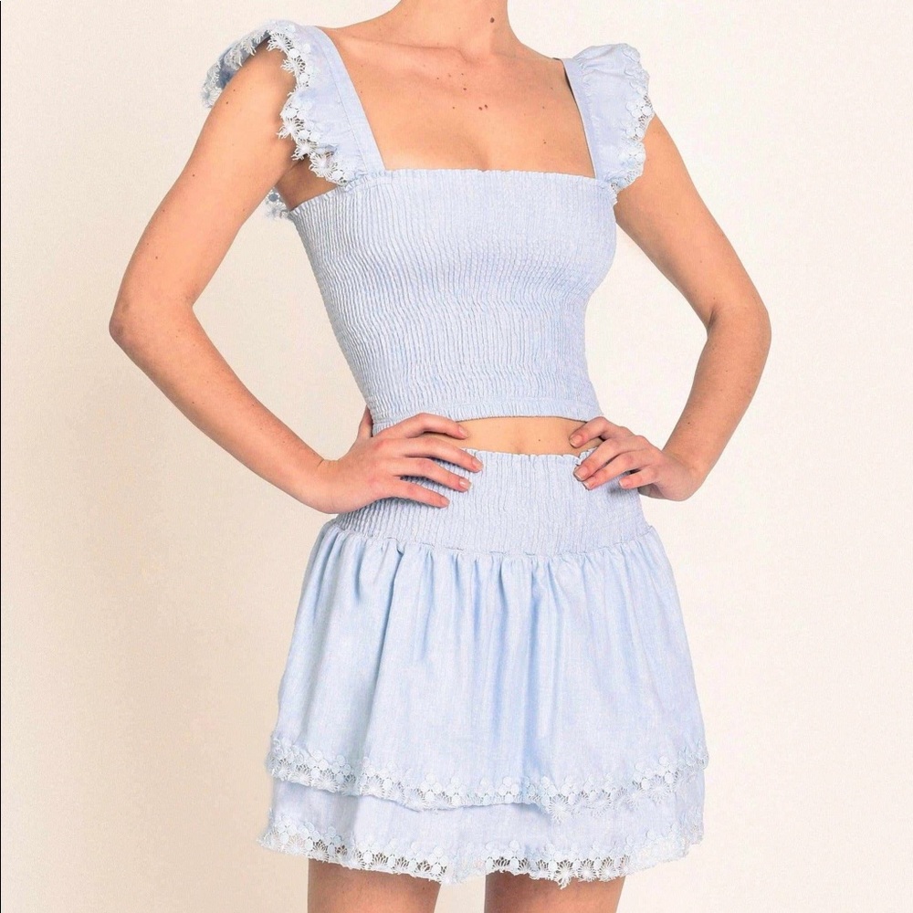 PEIXOTO BLUE SUMMER SKIRT